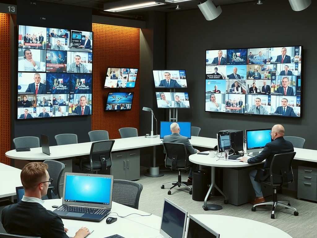 Ufficio editoriale di Grafit News con giornalisti al lavoro