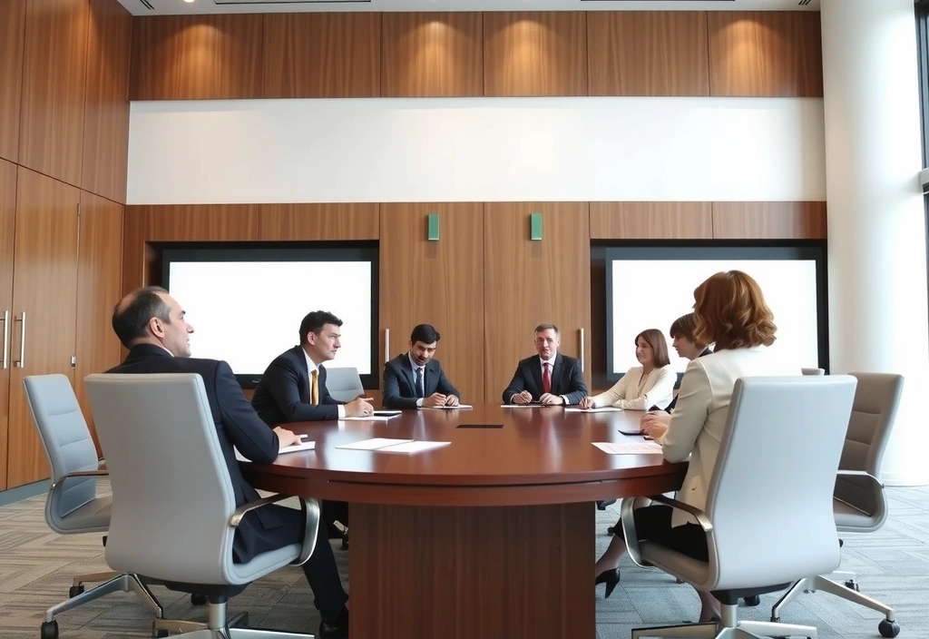 Tavolo rotondo di discussione diplomatica